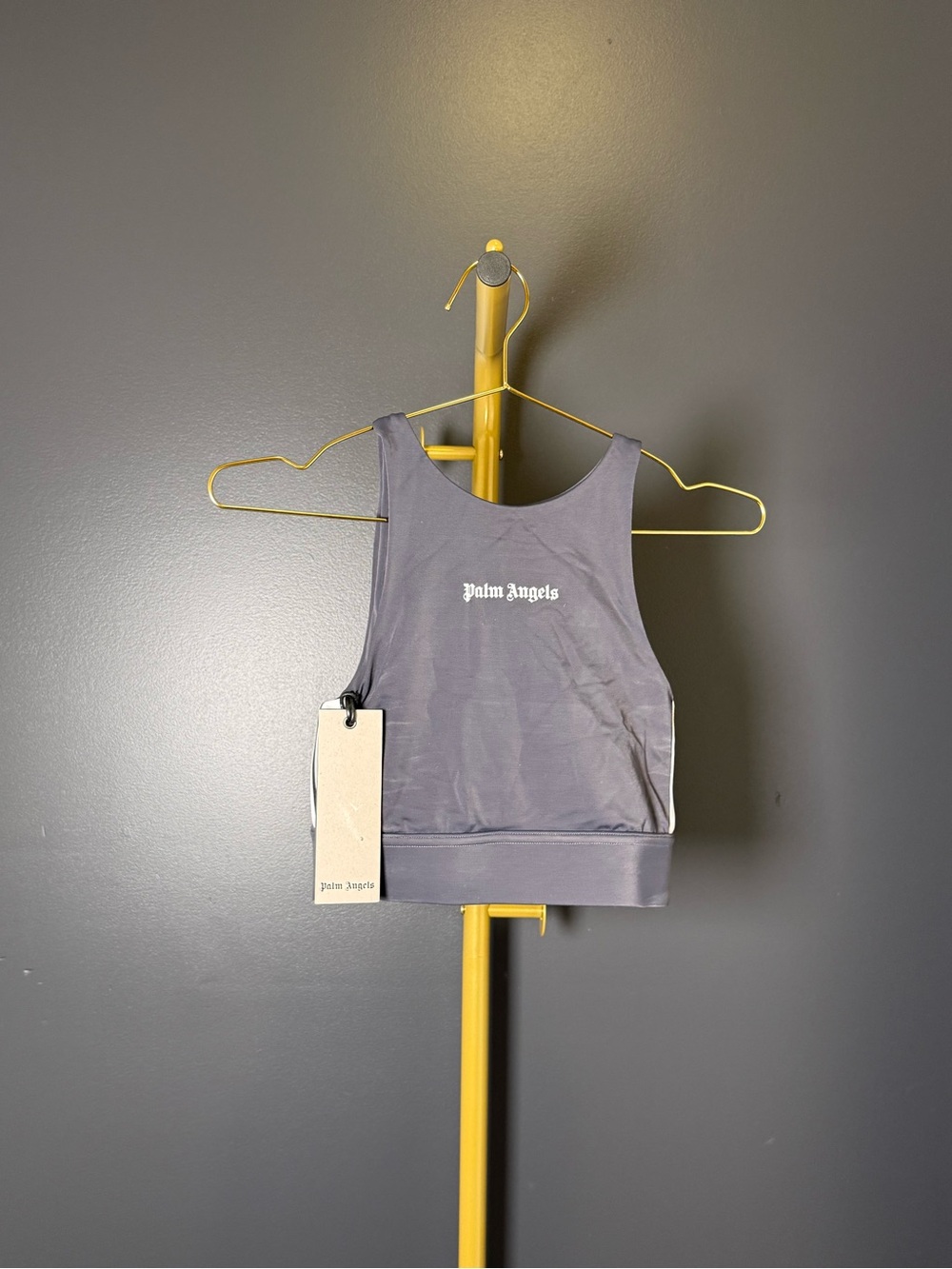 Palm Angels Charcoal Gray Crop Tank